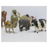 Large Lot of Old Vintage Hard Plastic Animals
