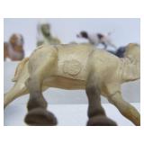 Large Lot of Old Vintage Hard Plastic Animals