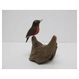 Great Group of Hand Carved & Painted Folk Art Birds