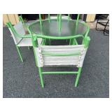 Fantastic Retro Vintage Green Patio Table & 4 Matching Chairs