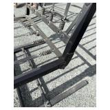 Wonderful Quality Pair of Vintage Mid Century Heavy Wrought Iron Spring Chairs