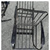 Wonderful Quality Pair of Vintage Mid Century Heavy Wrought Iron Spring Chairs
