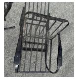 Wonderful Quality Pair of Vintage Mid Century Heavy Wrought Iron Spring Chairs