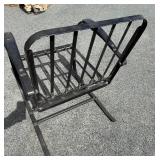 Wonderful Quality Pair of Vintage Mid Century Heavy Wrought Iron Spring Chairs