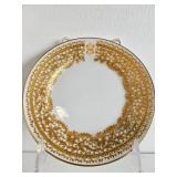 Gorgeous Antique SALVIATI Gold Decorated Plate & Goblet