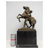 Large & Impressive Antique Bronze Horse & Trainer Sculpture by Rudolf Kaesbach (1873-1955)