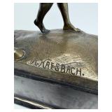 Large & Impressive Antique Bronze Horse & Trainer Sculpture by Rudolf Kaesbach (1873-1955)