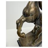 Large & Impressive Antique Bronze Horse & Trainer Sculpture by Rudolf Kaesbach (1873-1955)