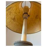 Textured Ceramic Table Lamp with Pine Needle Shade