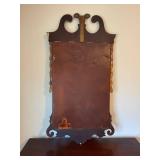 Antique Mahogany 12-Drawer Dresser with Mirror - Brass Pull Handles