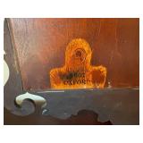 Antique Mahogany 12-Drawer Dresser with Mirror - Brass Pull Handles