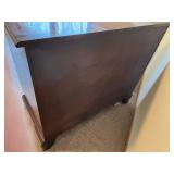 Antique Mahogany 12-Drawer Dresser with Mirror - Brass Pull Handles