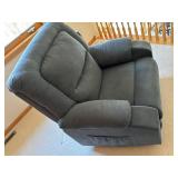 Recliner Chair - Blue Upholstery, Motorized Recline, USB Port