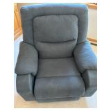 Recliner Chair - Blue Upholstery, Motorized Recline, USB Port