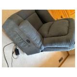 Recliner Chair - Blue Upholstery, Motorized Recline, USB Port