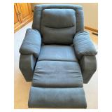 Recliner Chair - Blue Upholstery, Motorized Recline, USB Port