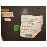 Marble-Top Dresser - 4-Drawer Curved Front, Walnut Finish, Brass Hardware