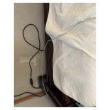 Bed with Ornate Carved Wood Headboard & Footboard - King