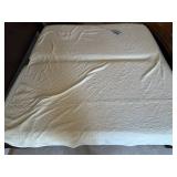 Bed with Ornate Carved Wood Headboard & Footboard - King