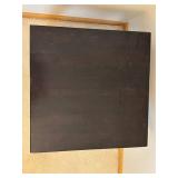 End Table - Dark Espresso Wood, Square Top, 4 Block Legs