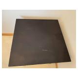 Black Square Wood Table - Compact Side/End Table, Dark Finish