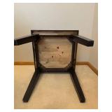 Black Square Wood Table - Compact Side/End Table, Dark Finish