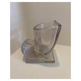 Purple Glass Curved Vases & Stoppered Bottles Set (4-Piece)