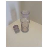 Purple Glass Curved Vases & Stoppered Bottles Set (4-Piece)