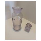 Purple Glass Curved Vases & Stoppered Bottles Set (4-Piece)