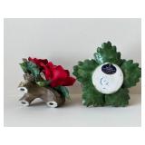 Nuova Capodimonte - Porcelain Roses Two-Piece Set, Red & Pink, Made in Italy