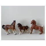 Three Horse Figurines Set - E-4236, Made in Japan