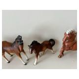 Three Horse Figurines Set - E-4236, Made in Japan