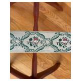 Wooden Frame Stand with Floral Fabric Straps - Vintage