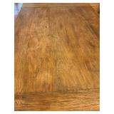 Crate & Barrel Dining Table & 4 Pier One Imports Dark Brown Slat-Back Chairs - Made in Indonesia