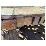 Round Mosaic Tile Outdoor Table with 4 Iron Chairs & Cushions