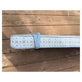 Round Mosaic Tile Outdoor Table with 4 Iron Chairs & Cushions