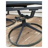 Outdoor Swivel Chairs with Round Mesh Table (Lot of 2)