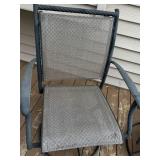 Outdoor Swivel Chairs with Round Mesh Table (Lot of 2)