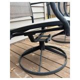 Outdoor Swivel Chairs with Round Mesh Table (Lot of 2)