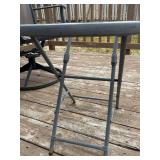 Outdoor Swivel Chairs with Round Mesh Table (Lot of 2)