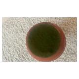 Vintage 1970s Terracotta Vase with Hand-Carved Swirl Motifs - Unglazed Red Clay, One Handle