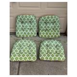 Green Trellis Outdoor Chair Cushions - Set of 4
