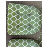 Green Trellis Outdoor Chair Cushions - Set of 4