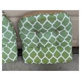 Green Trellis Outdoor Chair Cushions - Set of 4