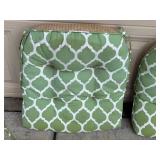 Green Trellis Outdoor Chair Cushions - Set of 4