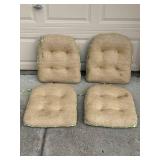 Green Trellis Outdoor Chair Cushions - Set of 4