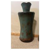 Green Distressed Ceramic Vases (Lot of 2)