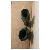 Green Distressed Ceramic Vases (Lot of 2)