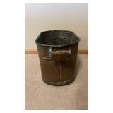 Antique Copper Wash Tub with Wooden Handles - Large Oval Metal Basin, Vintage Farmhouse Decor