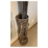 Vintage 1930s Ladies Golf Club Set in Leather Carry Bag - Irons & Woods